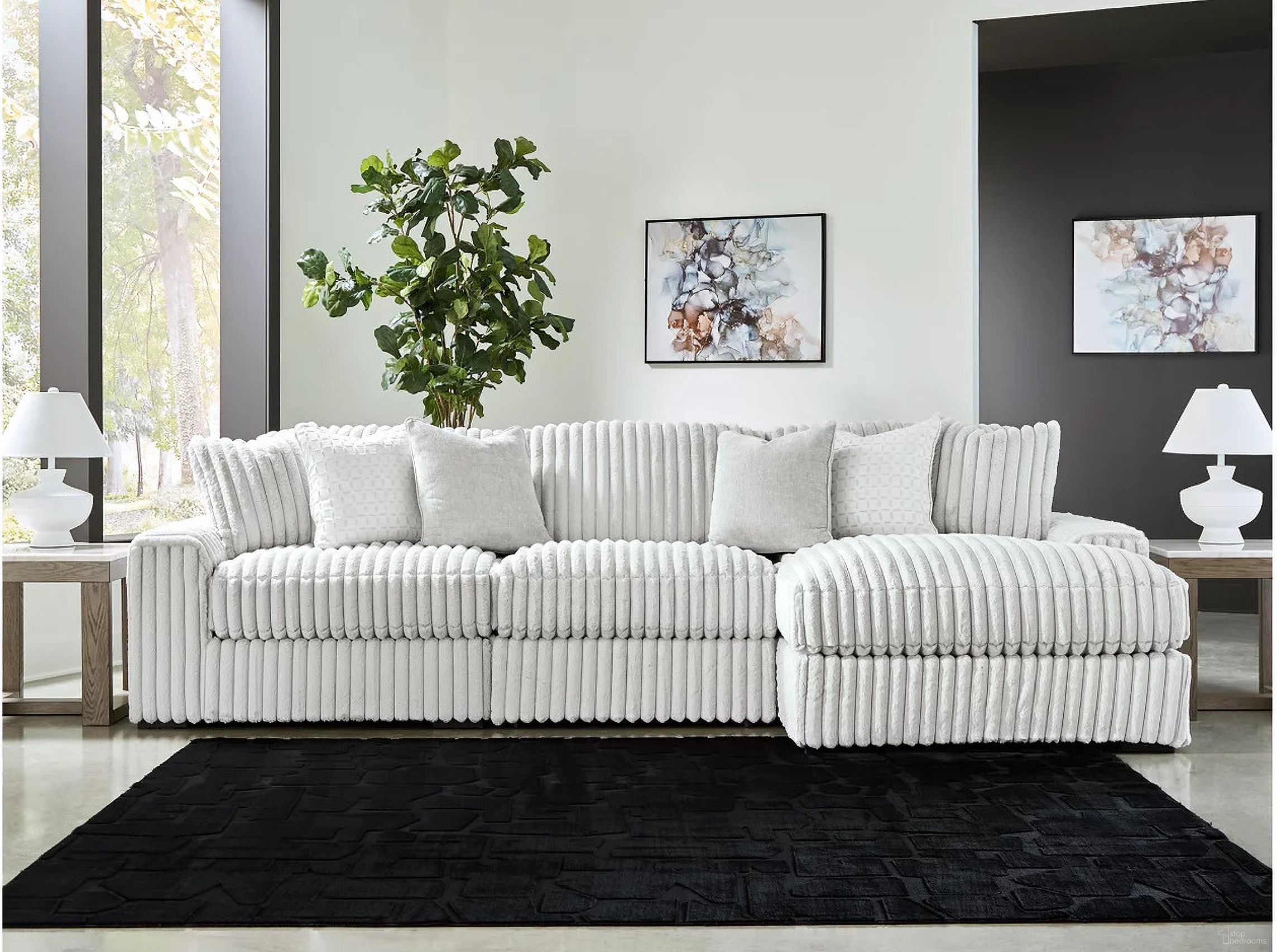 The appearance of Stupendous 3-Piece Sectional with RAF Chaise In Alloy designed by Signature Design by Ashley in the modern / contemporary interior design. This alloy piece of furniture was selected by 1StopBedrooms from Stupendous Collection to add a touch of cosiness and style into your home. Sku: 2590364;2590346;2590317. Material: Polyester. Layout: RAF.