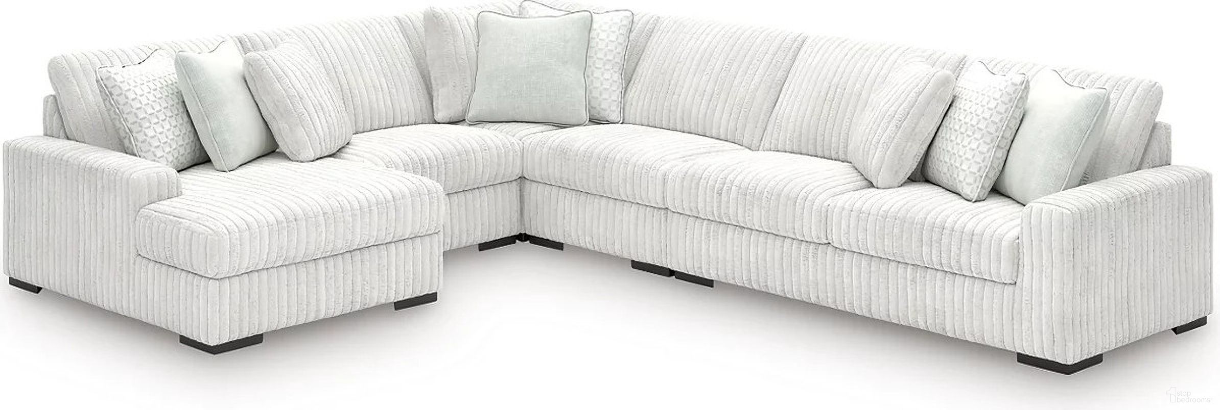 The appearance of Stupendous 5-Piece Sectional with LAF Chaise In Alloy designed by Signature Design by Ashley in the modern / contemporary interior design. This alloy piece of furniture was selected by 1StopBedrooms from Stupendous Collection to add a touch of cosiness and style into your home. Sku: 2590316;2590346;2590346;2590377;2590367. Material: Polyester.