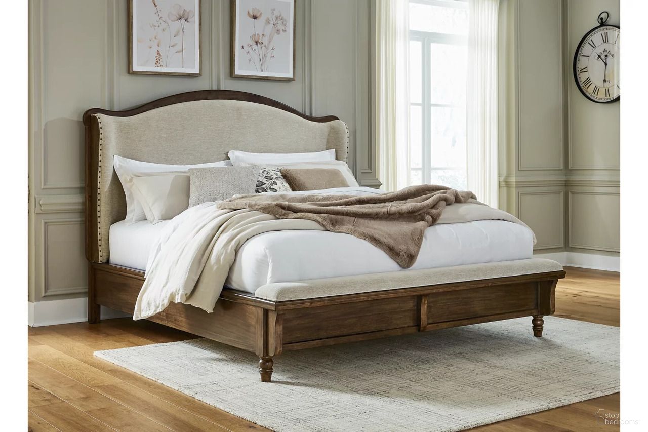 The appearance of Sturlayne Queen Upholstered Panel Bed In Brown designed by Signature Design by Ashley in the traditional interior design. This brown piece of furniture was selected by 1StopBedrooms from Sturlayne Collection to add a touch of cosiness and style into your home. Sku: B787-54;B787-57;B787-97. Bed Type: Panel Bed. Material: Fabric. Bed Size: Queen.