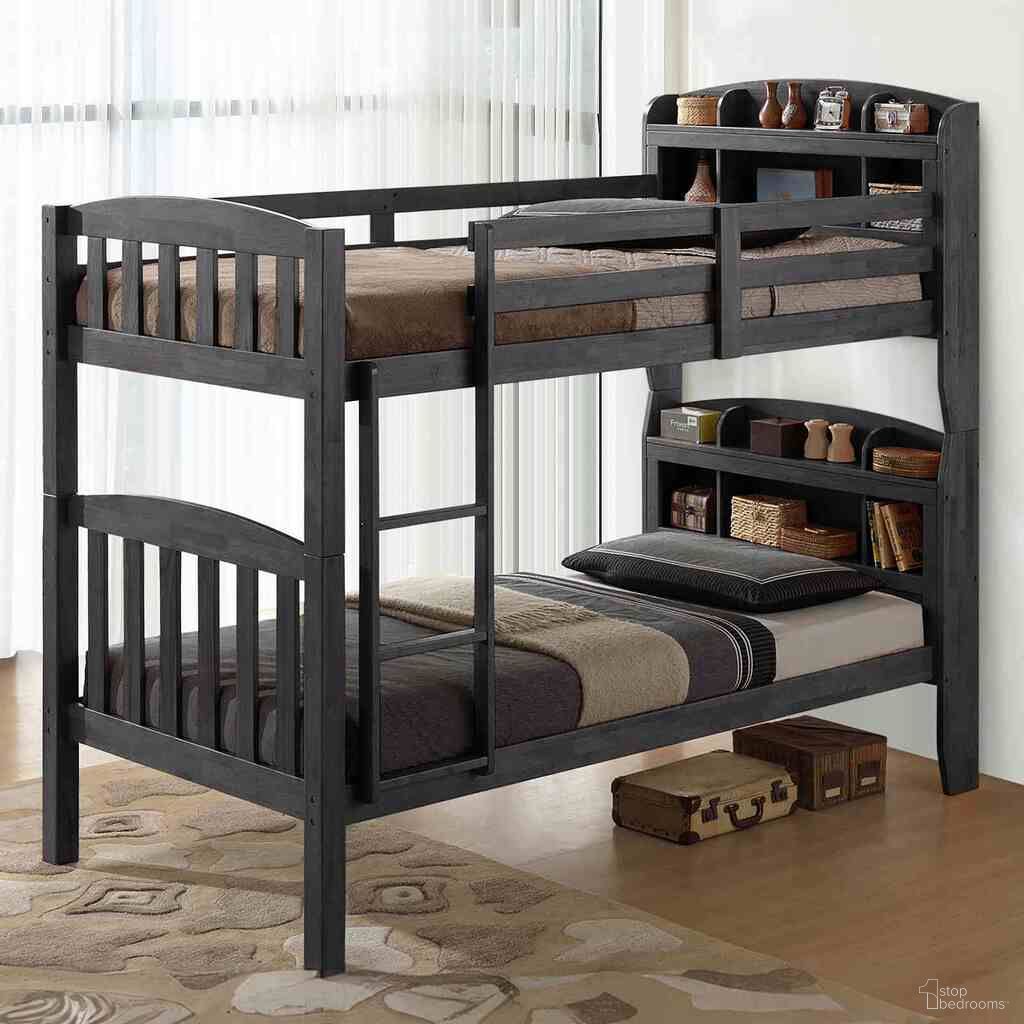 The appearance of Stutsman Twin Over Twin Bunk Bed In Stain Gray designed by Furniture of America in the transitional interior design. This stain gray piece of furniture was selected by 1StopBedrooms from Stutsman Collection to add a touch of cosiness and style into your home. Sku: FM-BK106GY-T-1;FM-BK106GY-T-2;FM-BK106GY-T-3;FM-BK106GY-T-4. Bed Type: Bunk Bed. Bed Size: Twin Over Twin. Material: Solid Hardwood.
