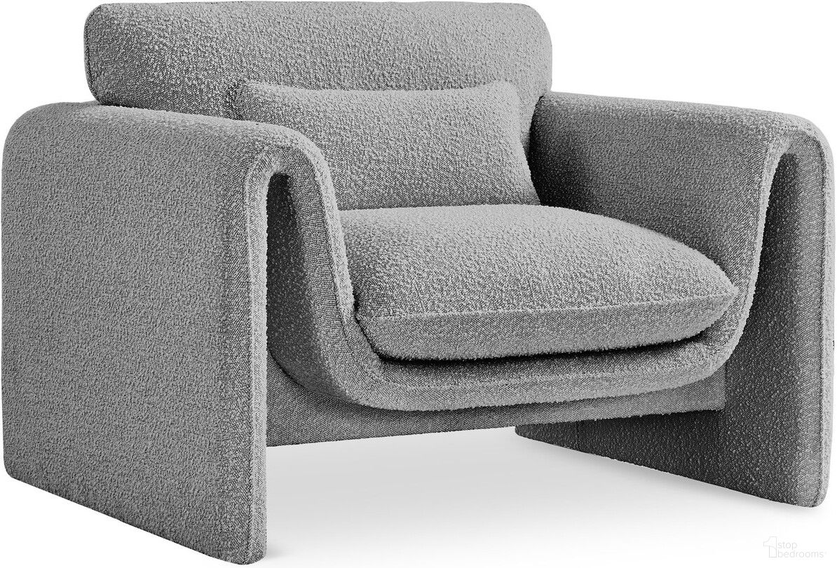 The appearance of Stylus Boucle Fabric Chair In Grey designed by Meridian in the modern / contemporary interior design. This grey piece of furniture was selected by 1StopBedrooms from Stylus Collection to add a touch of cosiness and style into your home. Sku: 198Grey-C. Material: Boucle.