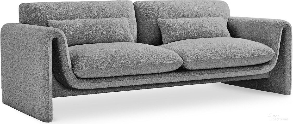 The appearance of Stylus Boucle Fabric Sofa In Grey designed by Meridian in the modern / contemporary interior design. This grey piece of furniture was selected by 1StopBedrooms from Stylus Collection to add a touch of cosiness and style into your home. Sku: 198Grey-S. Material: Boucle.