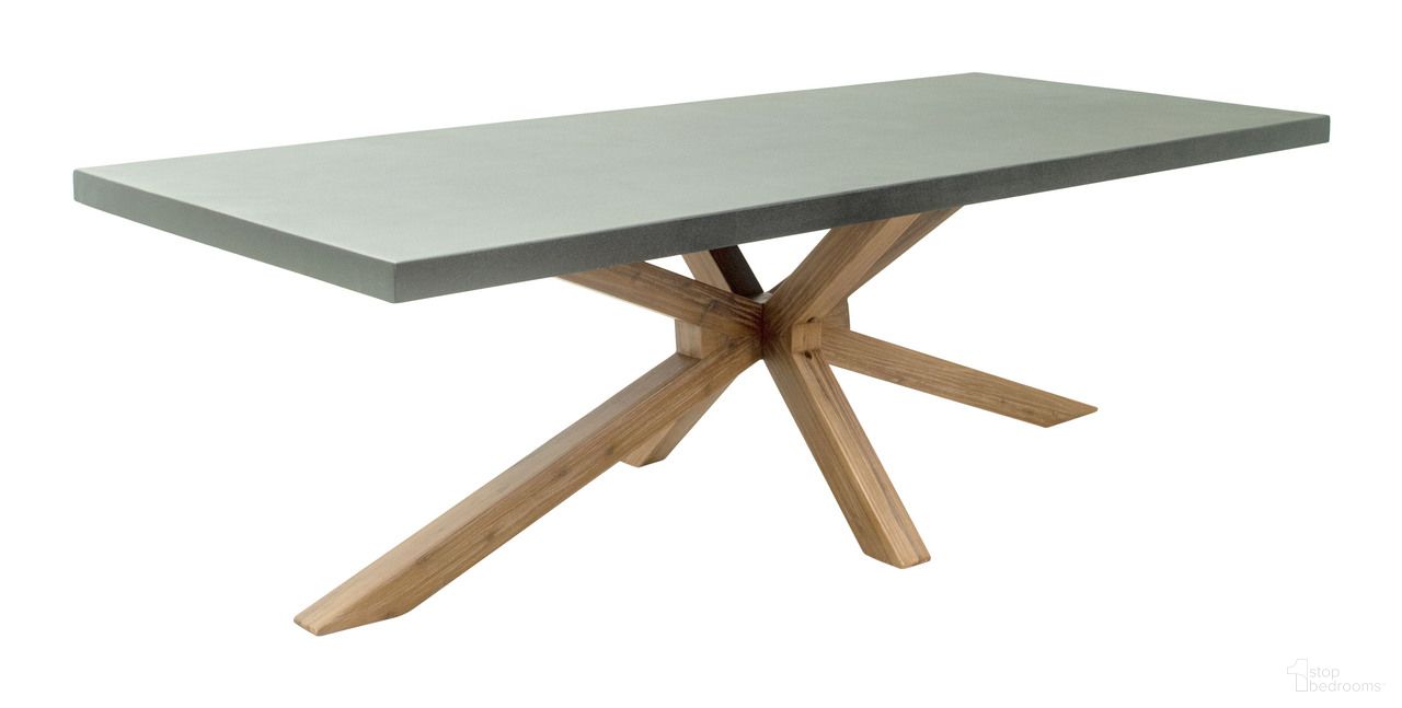 The appearance of Suan Rectangular Dining Table In Gray designed by Zuo Modern in the modern / contemporary interior design. This gray piece of furniture  was selected by 1StopBedrooms from Suan Collection to add a touch of cosiness and style into your home. Sku: 704095. Table Base Style: Legs. Table Top Shape: Rectangular. Size: 39" x 95". Material: Acacia Wood.