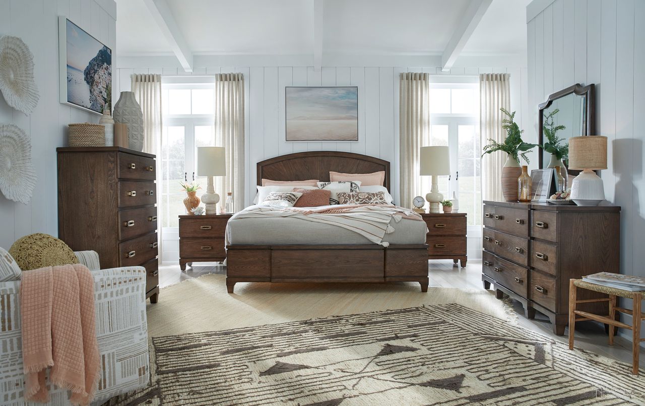 Sugar Mill Panel Bedroom Set In Spiced Rum