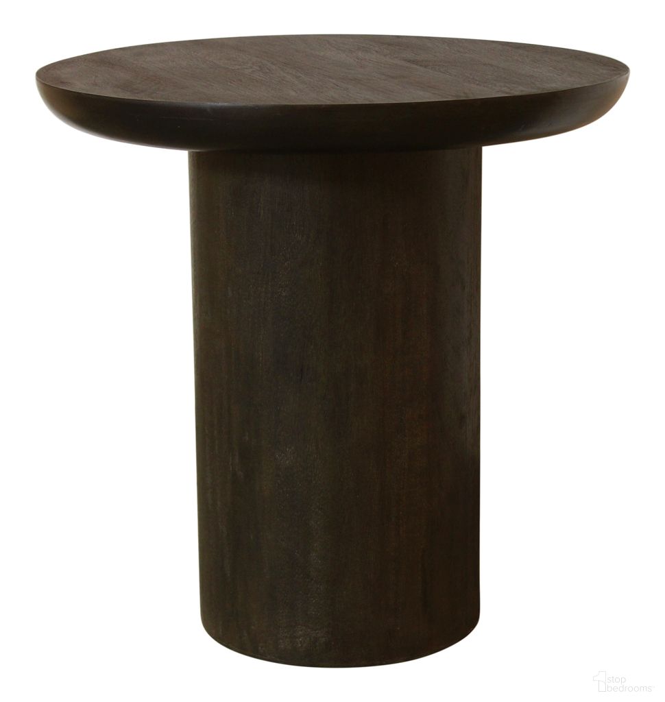 Sullivan 24 Inch Solid Wood Round End Table In Dark Brown