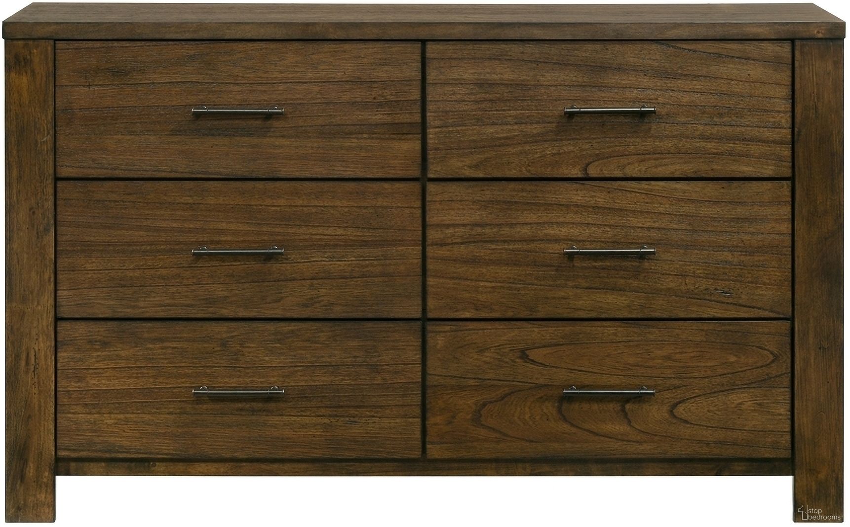 The appearance of Sullivan Dresser In Brown designed by Homelegance in the rustic / southwestern interior design. This brown piece of furniture was selected by 1StopBedrooms from Sullivan Collection to add a touch of cosiness and style into your home. Sku: 1592-5. Material: Veneer.