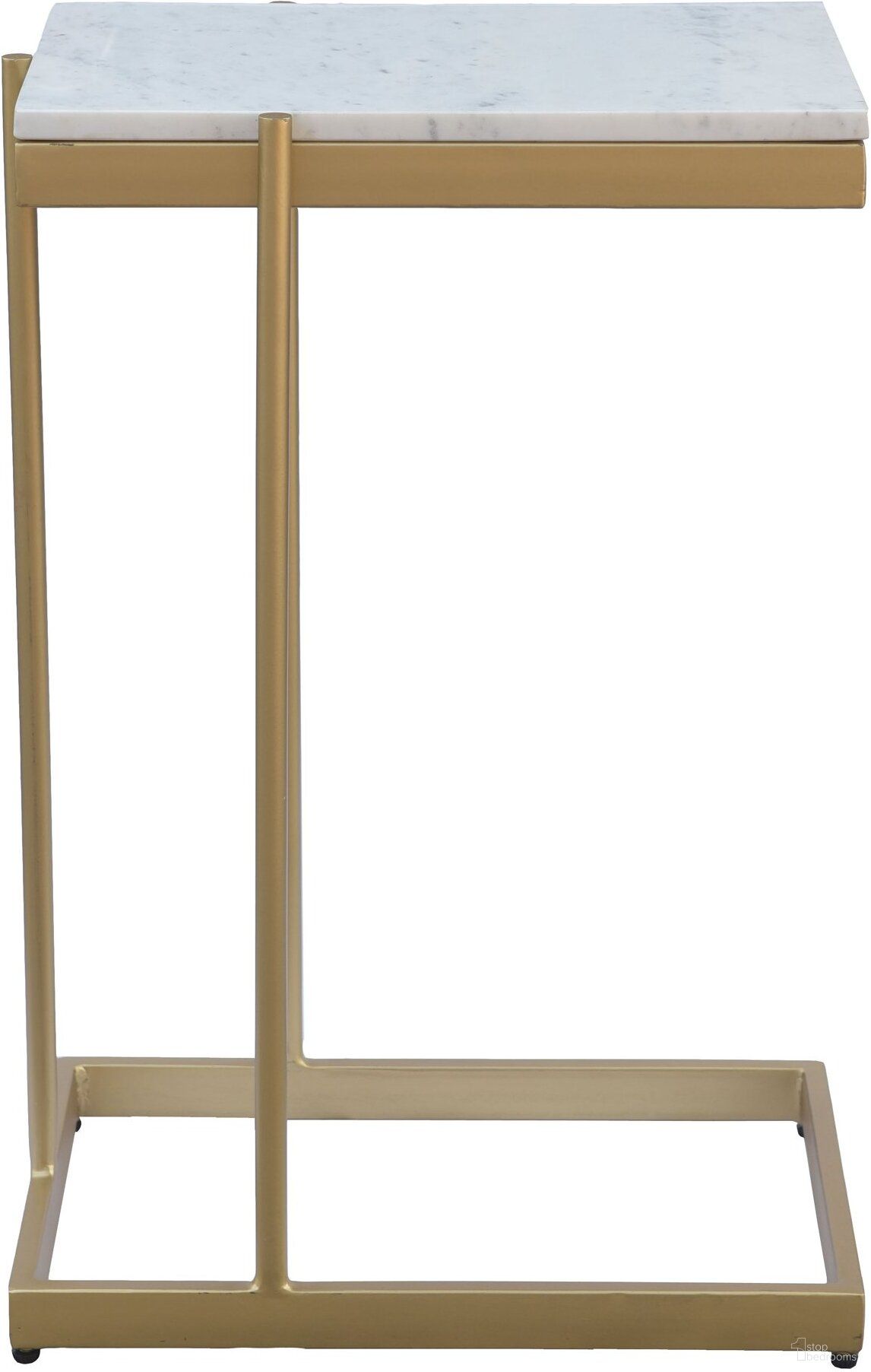 The appearance of Sulu C Table designed by Moes Home in the modern / contemporary interior design. This white and gold piece of furniture  was selected by 1StopBedrooms from Sulu Collection to add a touch of cosiness and style into your home. Sku: IK-1019-18. Material: Stone.