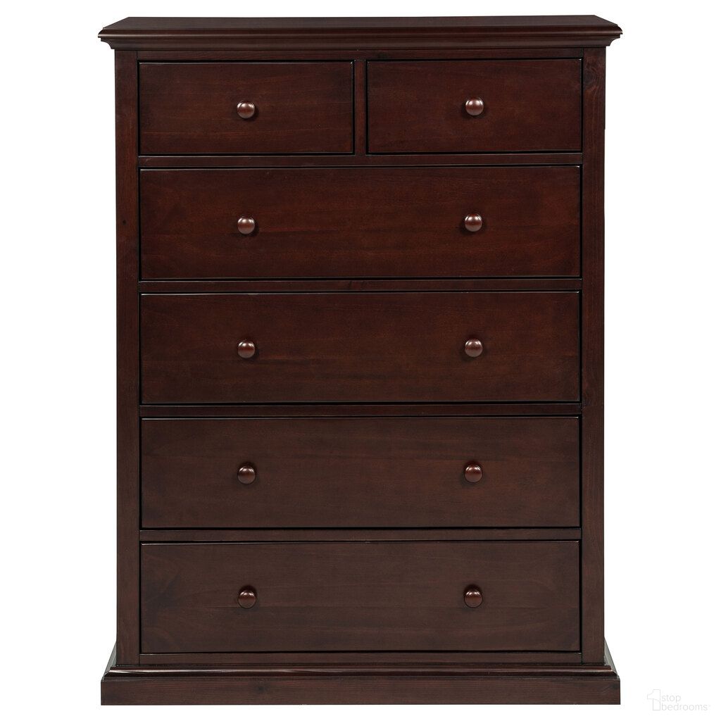 The appearance of Sumerlin 6-Drawer Bedroom Chest of Drawers In Cappuccino designed by Coaster in the transitional interior design. This cappuccino piece of furniture  was selected by 1StopBedrooms from Sumerlin Collection to add a touch of cosiness and style into your home. Sku: 460595CAP. Material: MDF.