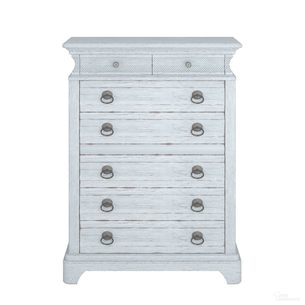 The appearance of Summer Creek 8 Drawer Chest In Shutter Blue designed by A.R.T. in the traditional interior design. This shutter blue piece of furniture  was selected by 1StopBedrooms from Summer Creek Collection to add a touch of cosiness and style into your home. Sku: 251150-1361. Material: Wood.