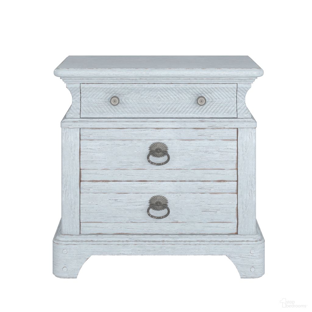 The appearance of Summer Creek Light Keeper's Nightstand In Shutter Blue designed by A.R.T. in the traditional interior design. This shutter blue piece of furniture was selected by 1StopBedrooms from Summer Creek Collection to add a touch of cosiness and style into your home. Sku: 251143-1361. Material: Wood.