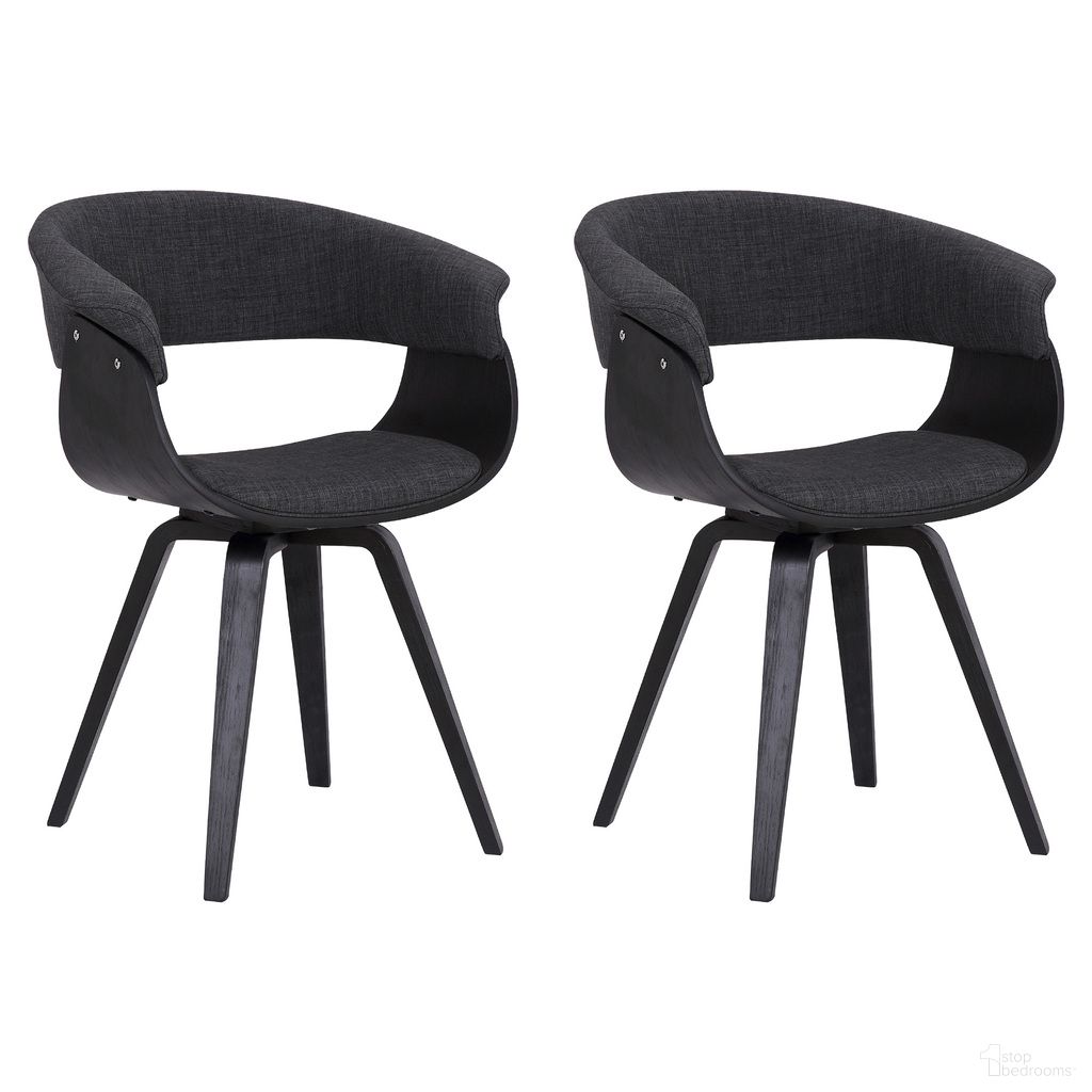 The appearance of Summer Dining Chair Set of 2 In Black and Charcoal designed by Armen Living in the modern / contemporary interior design. This charcoal and black piece of furniture  was selected by 1StopBedrooms from Summer Collection to add a touch of cosiness and style into your home. Sku: LCSUCHBLCH;LCSUCHBLCH. Material: Fabric. Chair Type: Arm Chair.