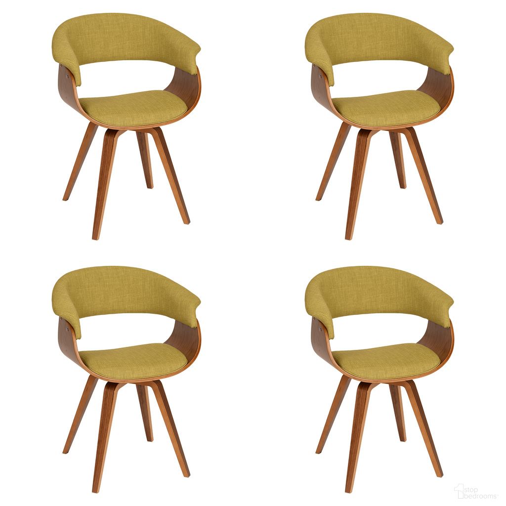 The appearance of Summer Dining Chair Set of 4 In Green and Walnut designed by Armen Living in the modern / contemporary interior design. This green/walnut piece of furniture  was selected by 1StopBedrooms from Summer Collection to add a touch of cosiness and style into your home. Sku: LCSUCHWAGR;LCSUCHWAGR;LCSUCHWAGR;LCSUCHWAGR. Material: Wood. Chair Type: Arm Chair.