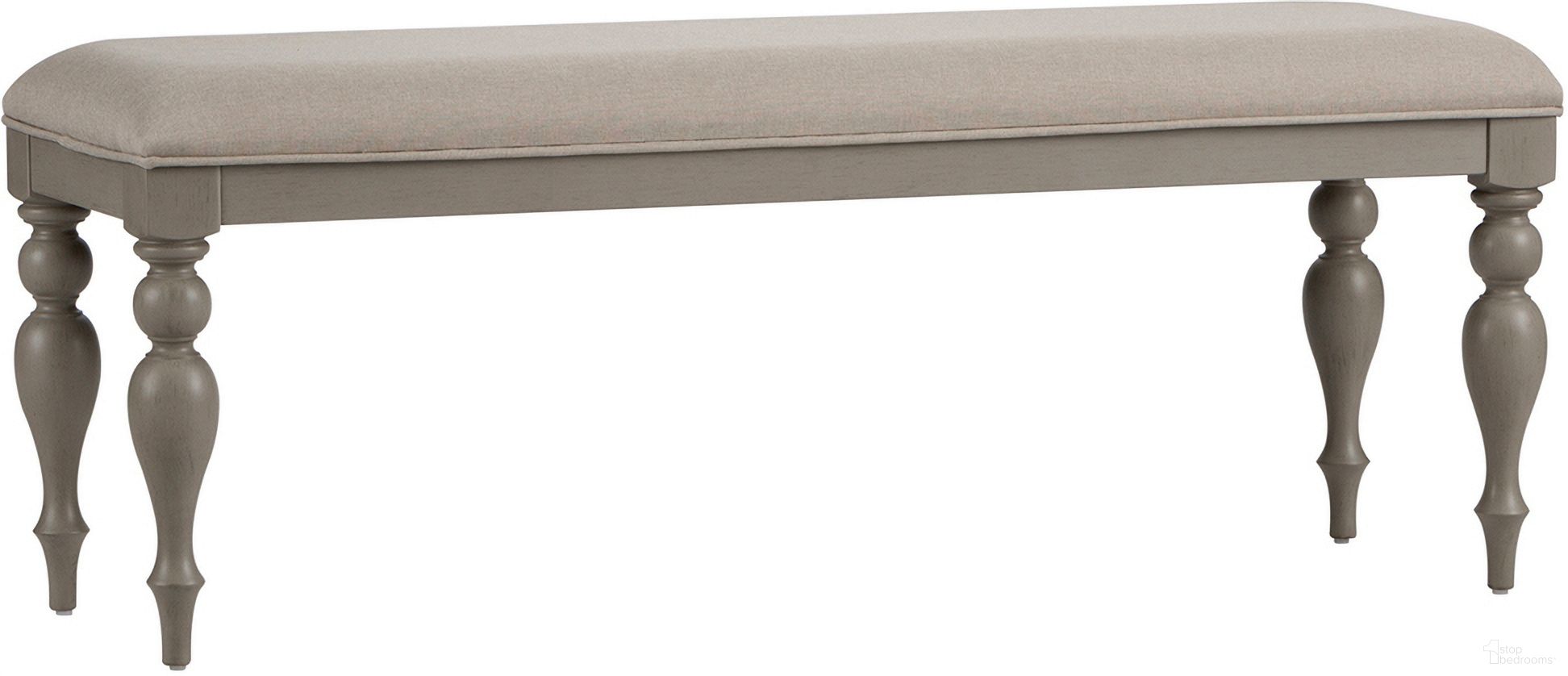 The appearance of Summer House Bench In Dove Gray designed by Liberty in the country / farmhouse interior design. This dove gray piece of furniture was selected by 1StopBedrooms from Summer House Collection to add a touch of cosiness and style into your home. Sku: 407-C9001B. Material: Fabric.