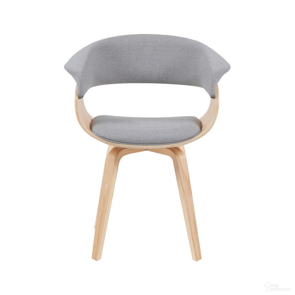 Summer Upholstered Dining Chair In Grey and Oak