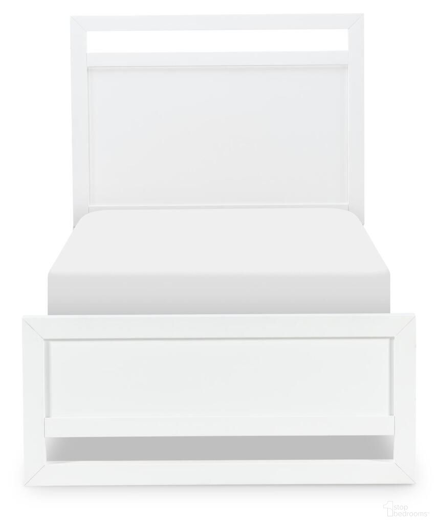 Summerland Complete Twin Panel Bed In Pure White