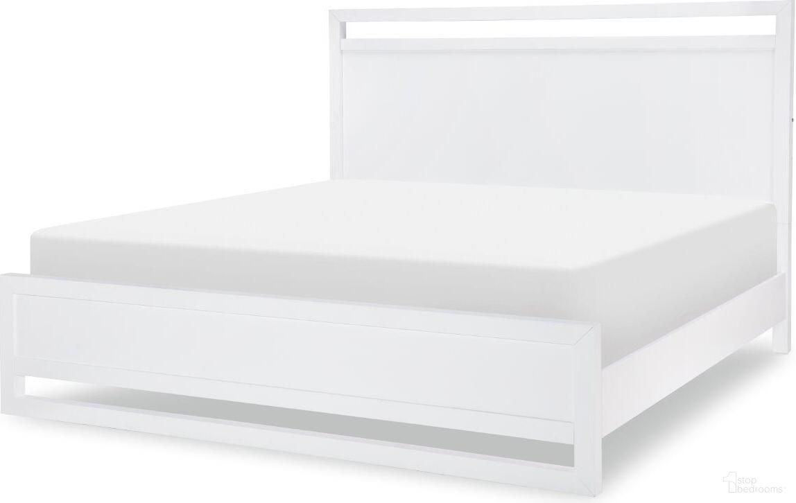Summerland Pure White King Panel Bed