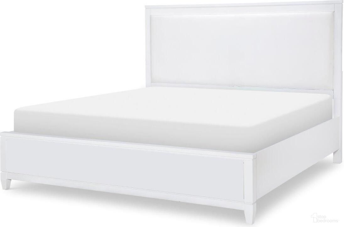Summerland Pure White King Upholstered Bed