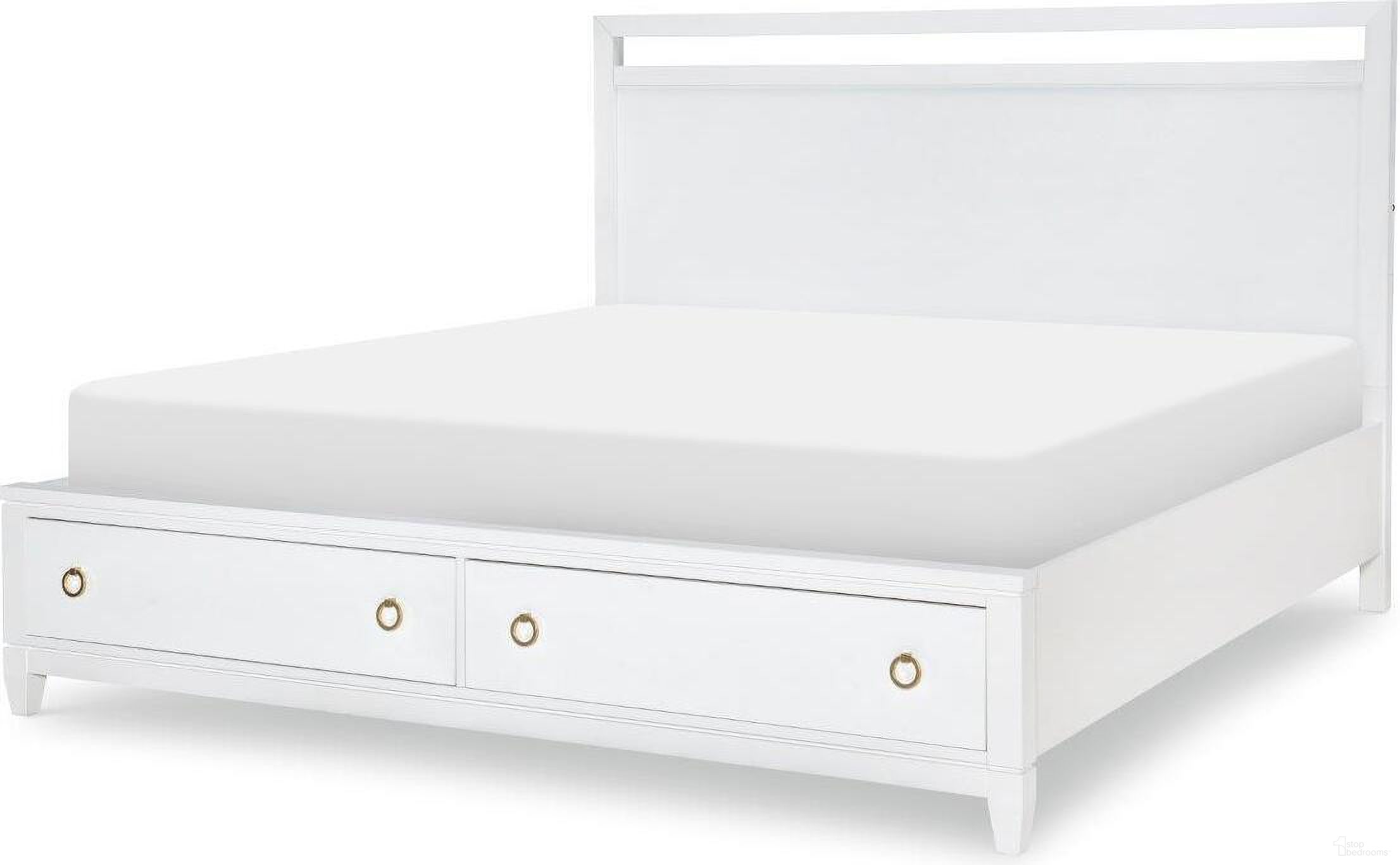 The appearance of Summerland Pure White Queen Panel Bed With Storage designed by Legacy Classic in the modern / contemporary interior design. This white piece of furniture was selected by 1StopBedrooms from Summerland Collection to add a touch of cosiness and style into your home. Sku: 1160-4105;1160-4235;1160-4904. Bed Type: Panel Bed. Bed Size: Queen. Material: Poplar.