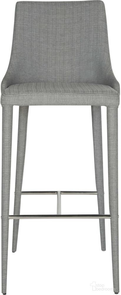 The appearance of Summerset Grey and Chrome Bar Stool designed by Safavieh in the transitional interior design. This grey linen piece of furniture was selected by 1StopBedrooms from Summerset Collection to add a touch of cosiness and style into your home. Sku: FOX2016G. Material: Iron.
