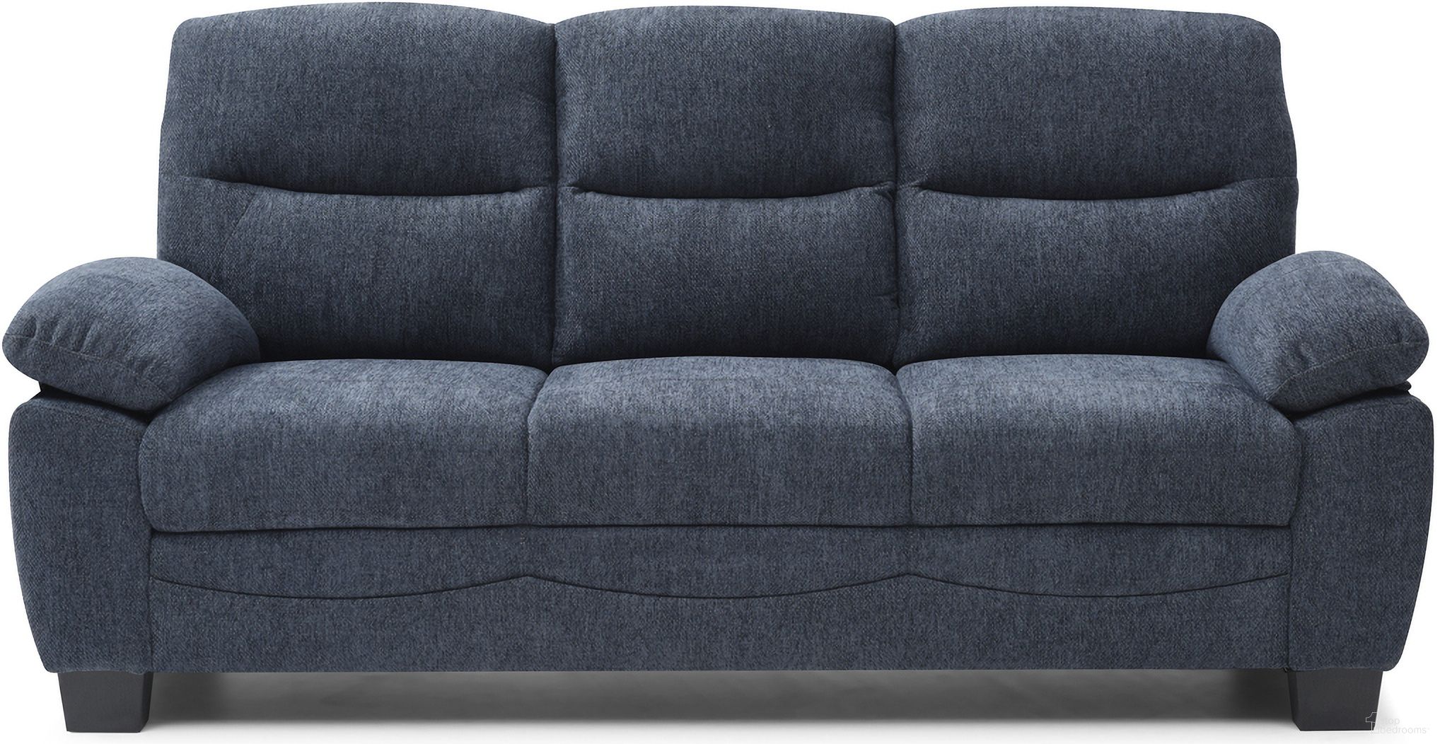 The appearance of Summerton Sofa In Blue designed by Glory in the transitional interior design. This blue piece of furniture was selected by 1StopBedrooms from Summerton Collection to add a touch of cosiness and style into your home. Sku: G00360A-S. Material: Polyester.