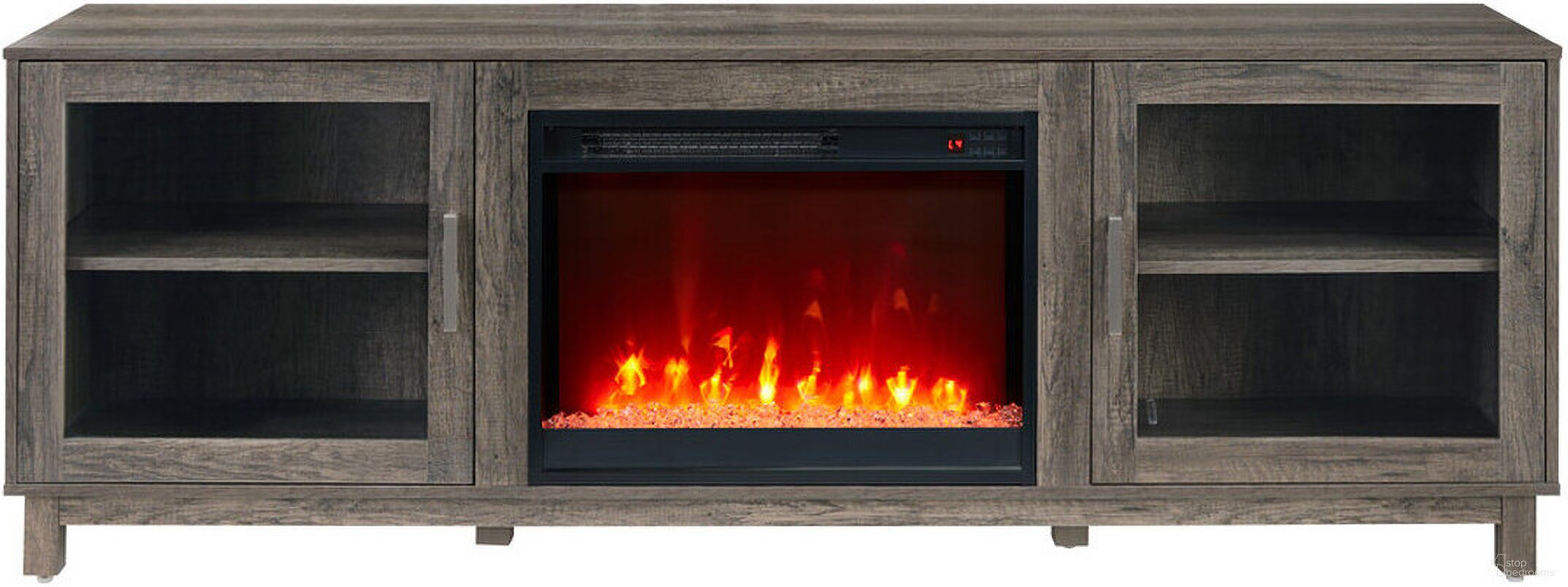 The appearance of Summit 70 Inch TV Stand Console with Fireplace and Heater In Gray Walnut designed by Lilola Home in the modern / contemporary interior design. This gray walnut piece of furniture was selected by 1StopBedrooms from Summit Collection to add a touch of cosiness and style into your home. Sku: 97039.
