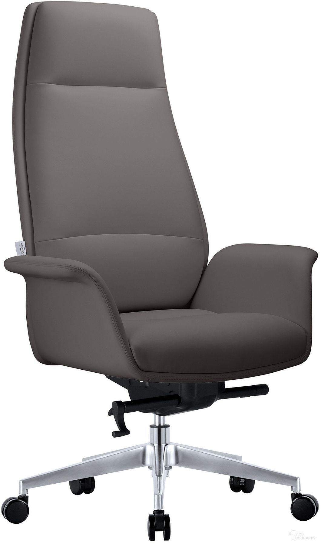 The appearance of Summit Series Tall Office Chair In Grey Leather designed by LeisureMod in the modern / contemporary interior design. This grey piece of furniture was selected by 1StopBedrooms from Summit Collection to add a touch of cosiness and style into your home. Sku: SOT21GRL. Material: Leather.