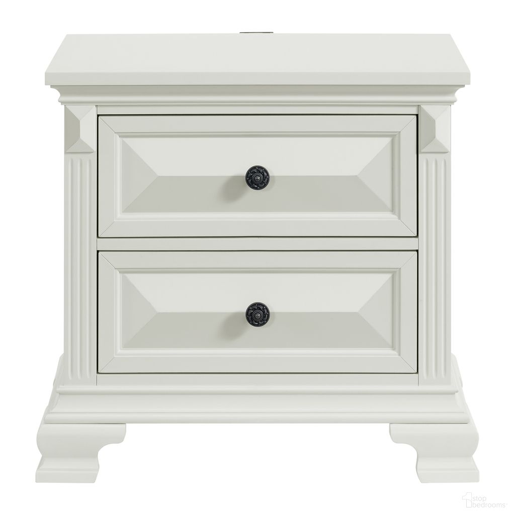 The appearance of Sumner 2-Drawer Nightstand with USB In Antique White designed by Picket House in the traditional interior design. This antique white piece of furniture  was selected by 1StopBedrooms from Sumner Collection to add a touch of cosiness and style into your home. Sku: B-10980-7-NS. Material: Paper.
