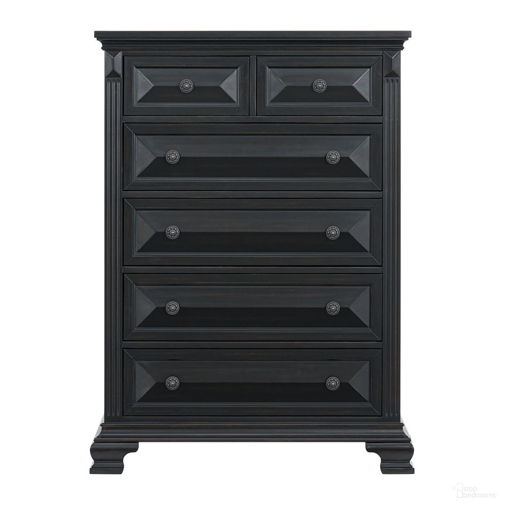 The appearance of Sumner 6-Drawer Chest In Black designed by Picket House in the traditional interior design. This black piece of furniture was selected by 1StopBedrooms from Sumner Collection to add a touch of cosiness and style into your home. Sku: B-10980-8-CH. Material: Paper.