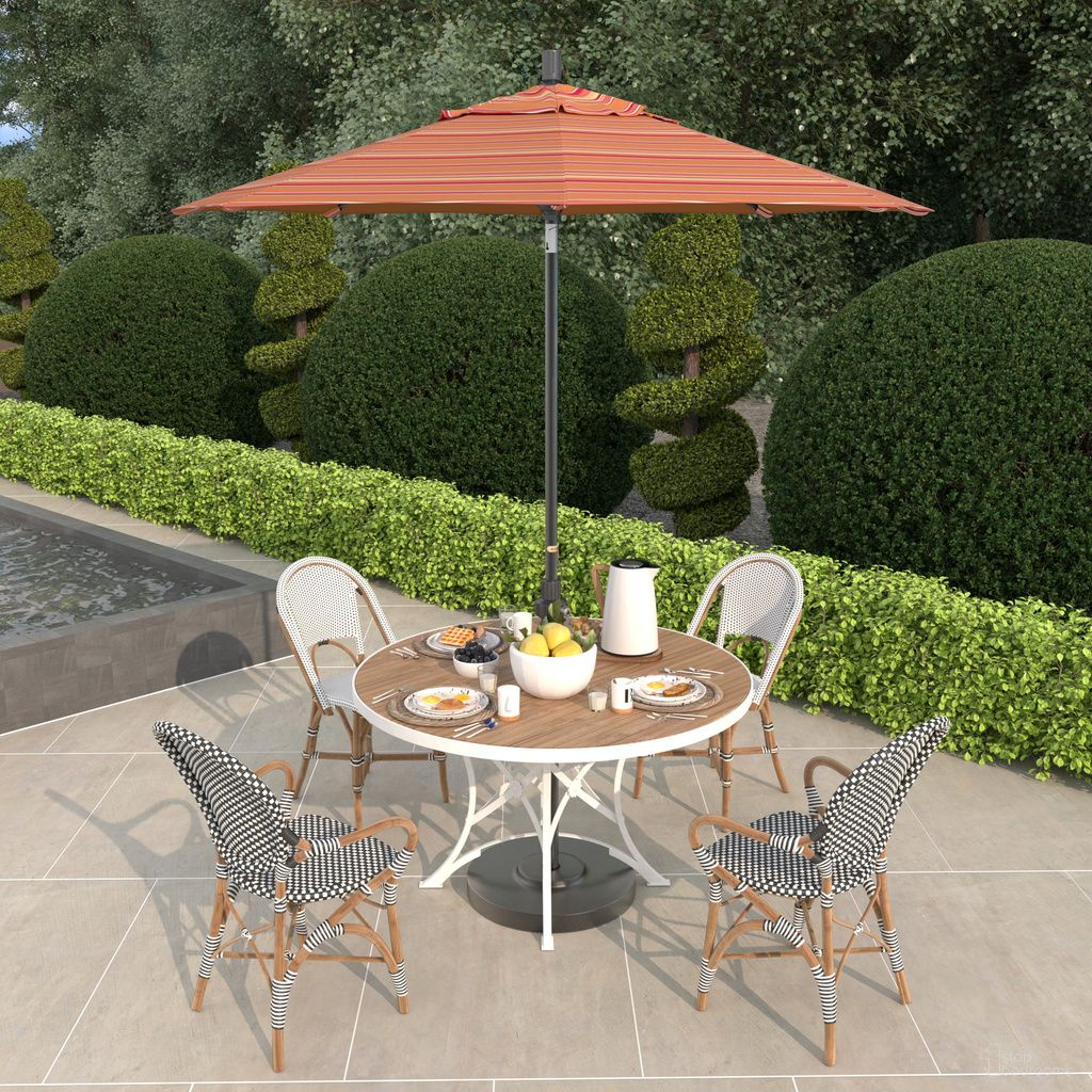 The appearance of Sun Master 7.5' Patio Umbrella with Aluminum Pole Fiberglass Ribs Collar Tilt Crank Lift with Sunbrella Fabric In Dolce Mango and Hammertone Grey designed by California Umbrella in the traditional interior design. This dolce mango/hammertone grey piece of furniture was selected by 1StopBedrooms from Sun Master Collection to add a touch of cosiness and style into your home. Sku: GSCUF758010-56000. Material: Aluminum.