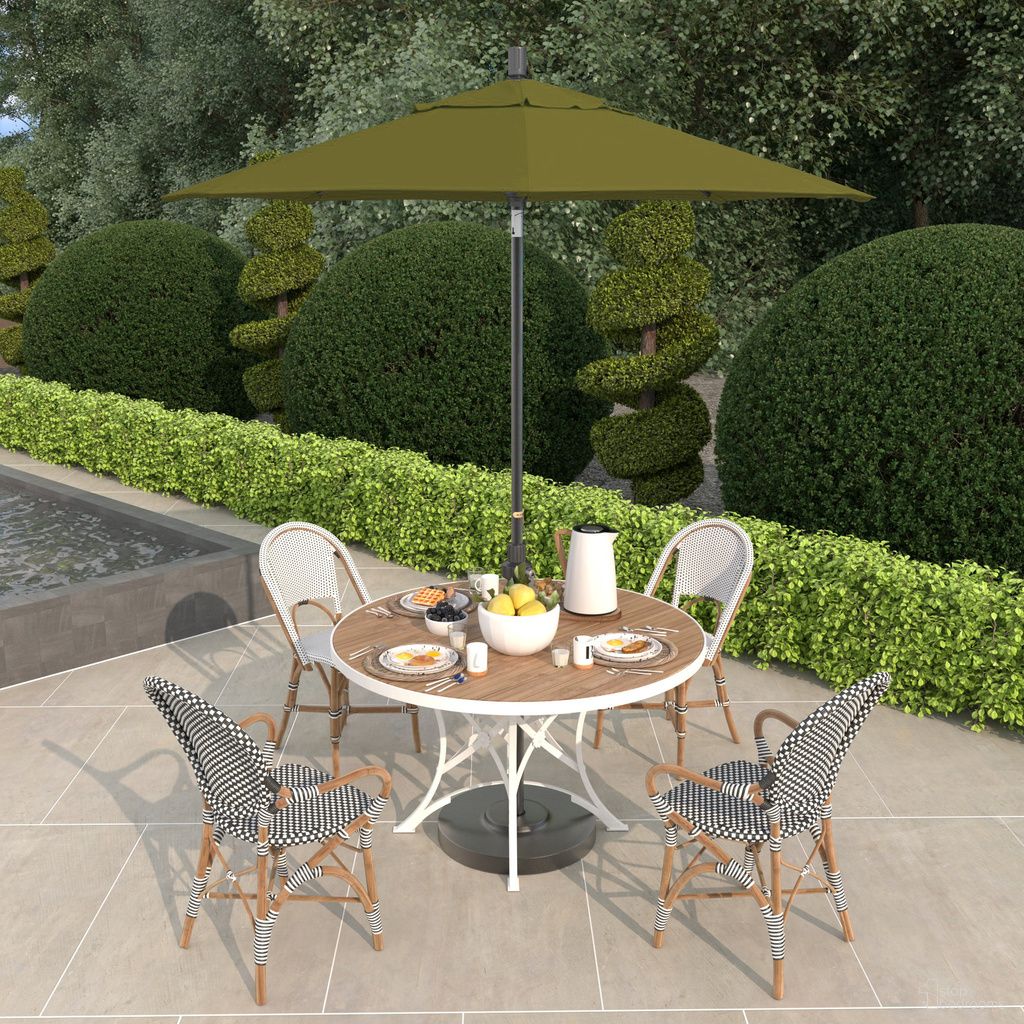The appearance of Sun Master 7.5' Patio Umbrella with Aluminum Pole Fiberglass Ribs Collar Tilt Crank Lift with Sunbrella Fabric In Spectrum Cilantro and Hammertone Grey designed by California Umbrella in the traditional interior design. This spectrum cilantro/hammertone grey piece of furniture was selected by 1StopBedrooms from Sun Master Collection to add a touch of cosiness and style into your home. Sku: GSCUF758010-48022. Material: Aluminum.