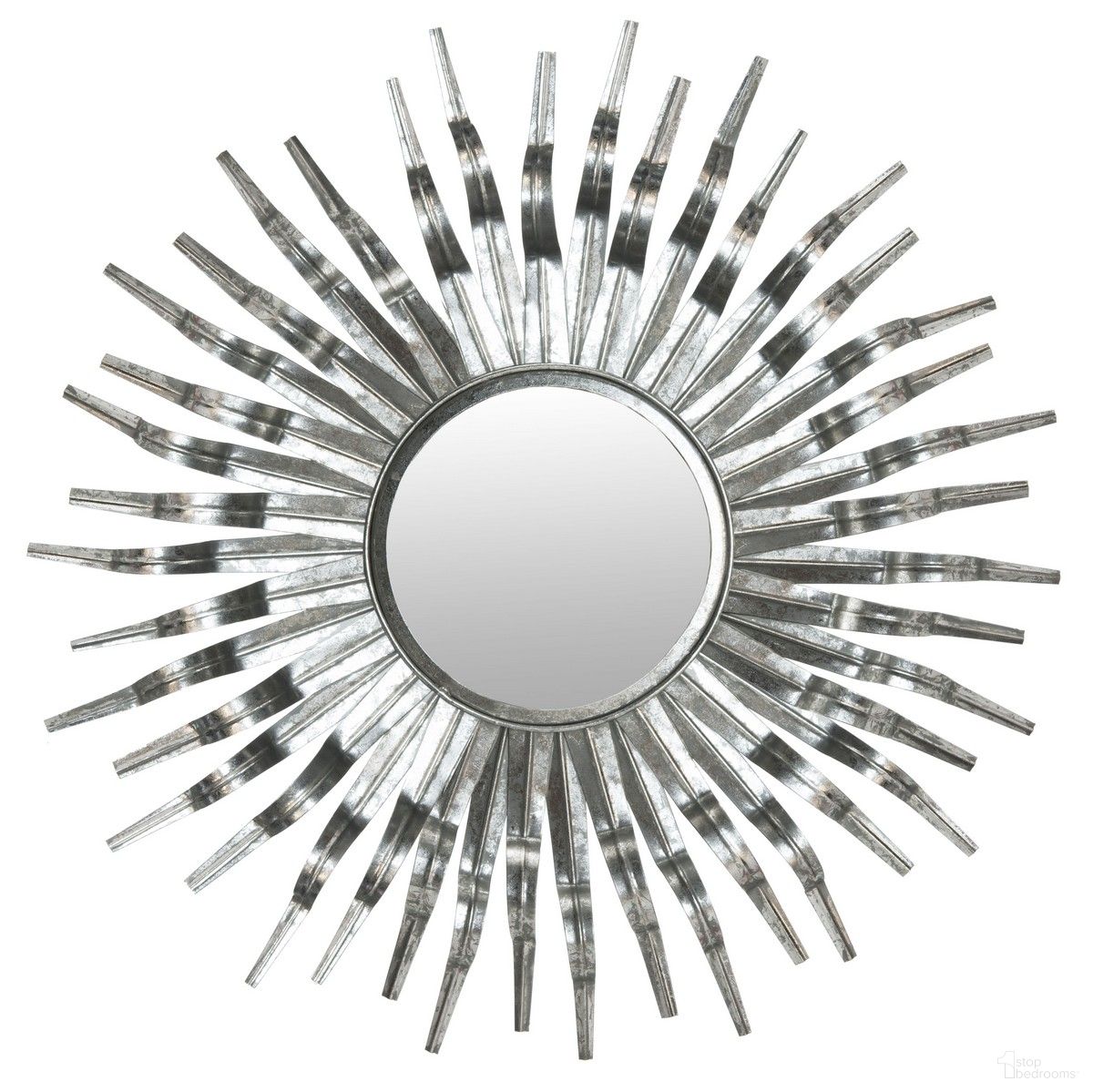 The appearance of Sun Mirror MIR3007C designed by Safavieh in the modern / contemporary interior design. This silver piece of furniture  was selected by 1StopBedrooms from Sun Collection to add a touch of cosiness and style into your home. Sku: MIR3007C. Material: Iron.