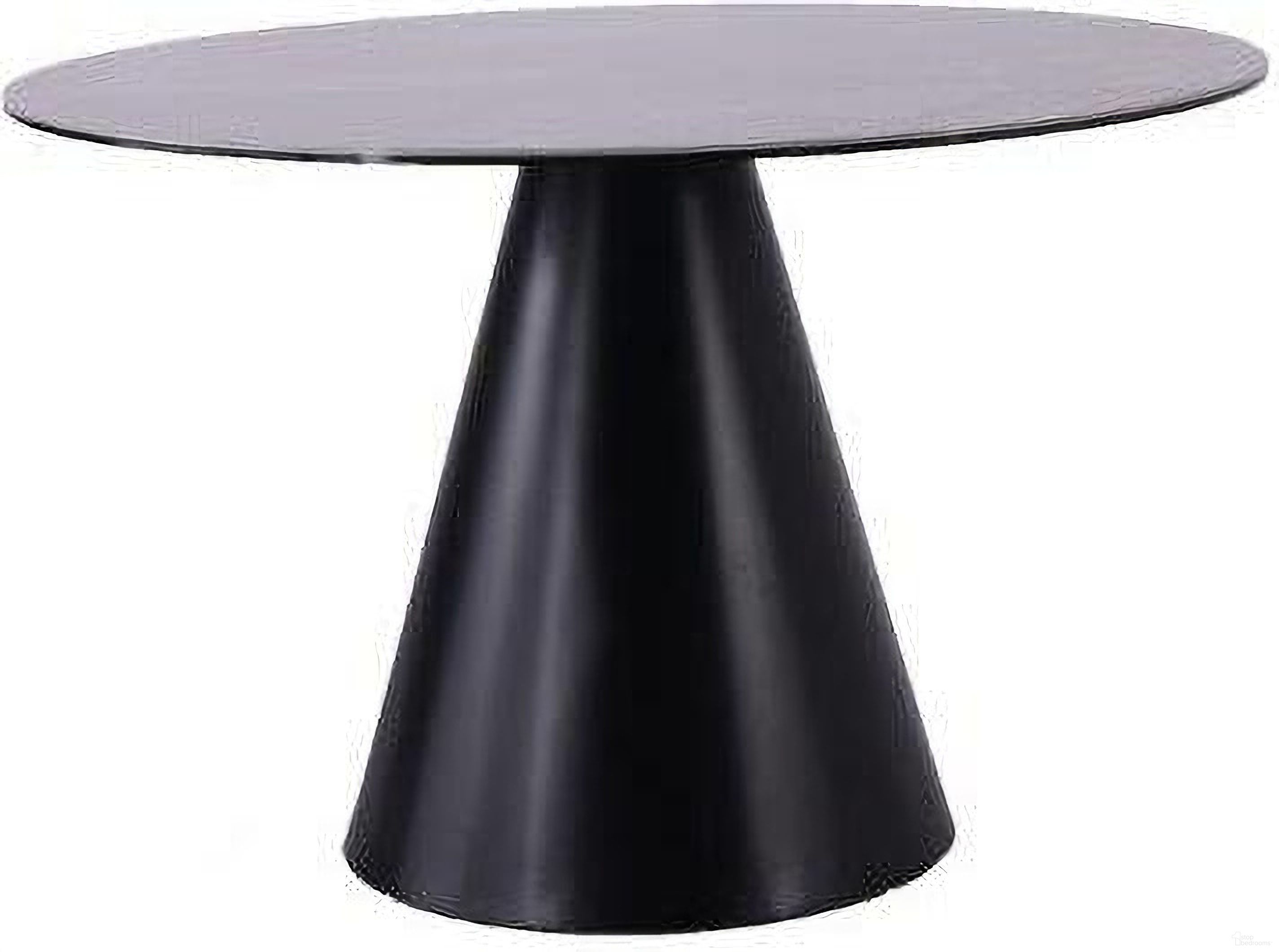 The appearance of Sun Round Dining Table In Black Lacquer Base designed by Whiteline Modern Living in the modern / contemporary interior design. This black piece of furniture  was selected by 1StopBedrooms from Sun Collection to add a touch of cosiness and style into your home. Sku: DT1638R-BLK/GRY. Table Base Style: Pedestal. Table Top Shape: Round. Material: Ceramic. Size: 47".