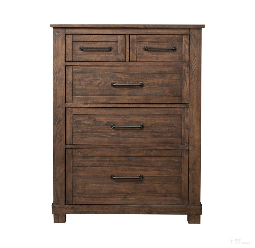 The appearance of Sun Valley Rustic Timber Chest designed by A-America in the rustic / southwestern interior design. This brown piece of furniture  was selected by 1StopBedrooms from Sun Valley Collection to add a touch of cosiness and style into your home. Sku: SUVRT5600. Material: Pine.