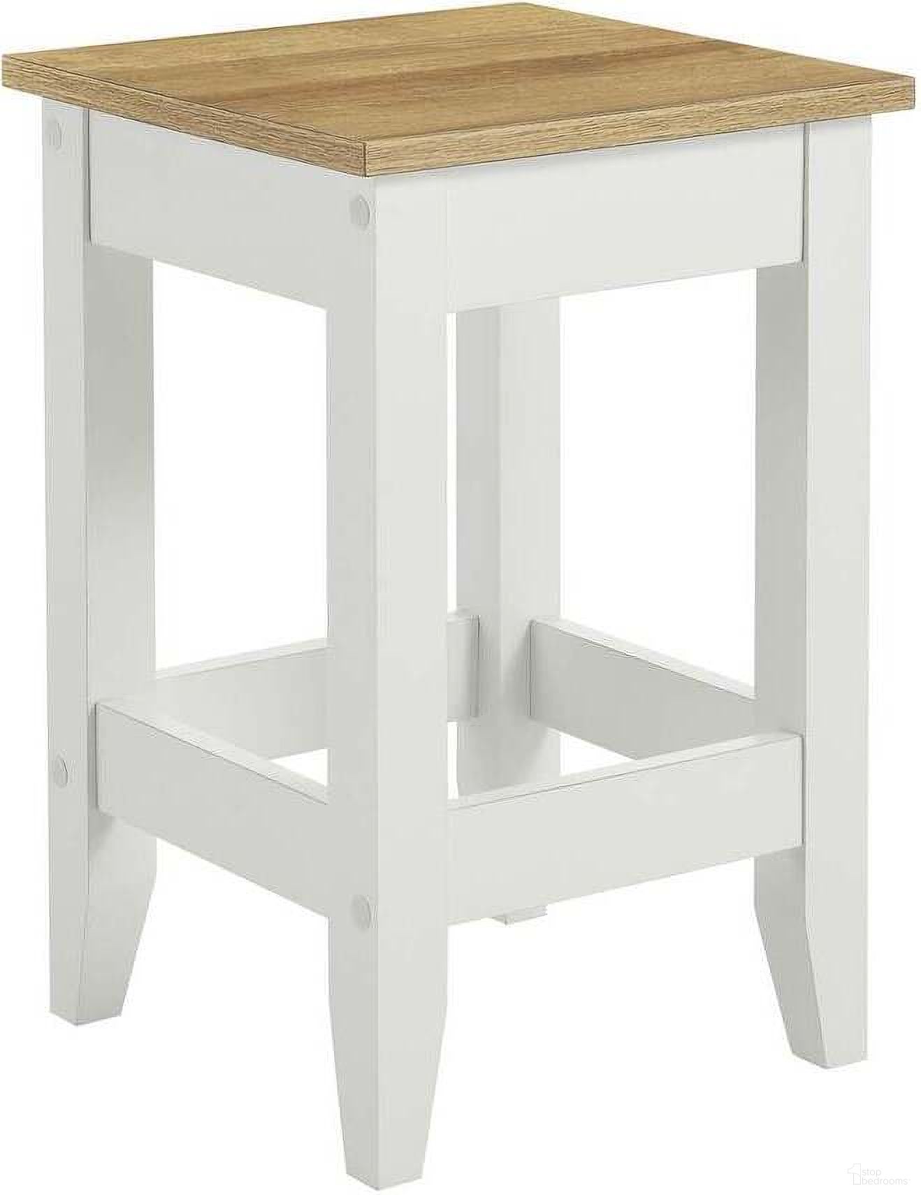 Sunbrook Kitchen Stool In Oak White