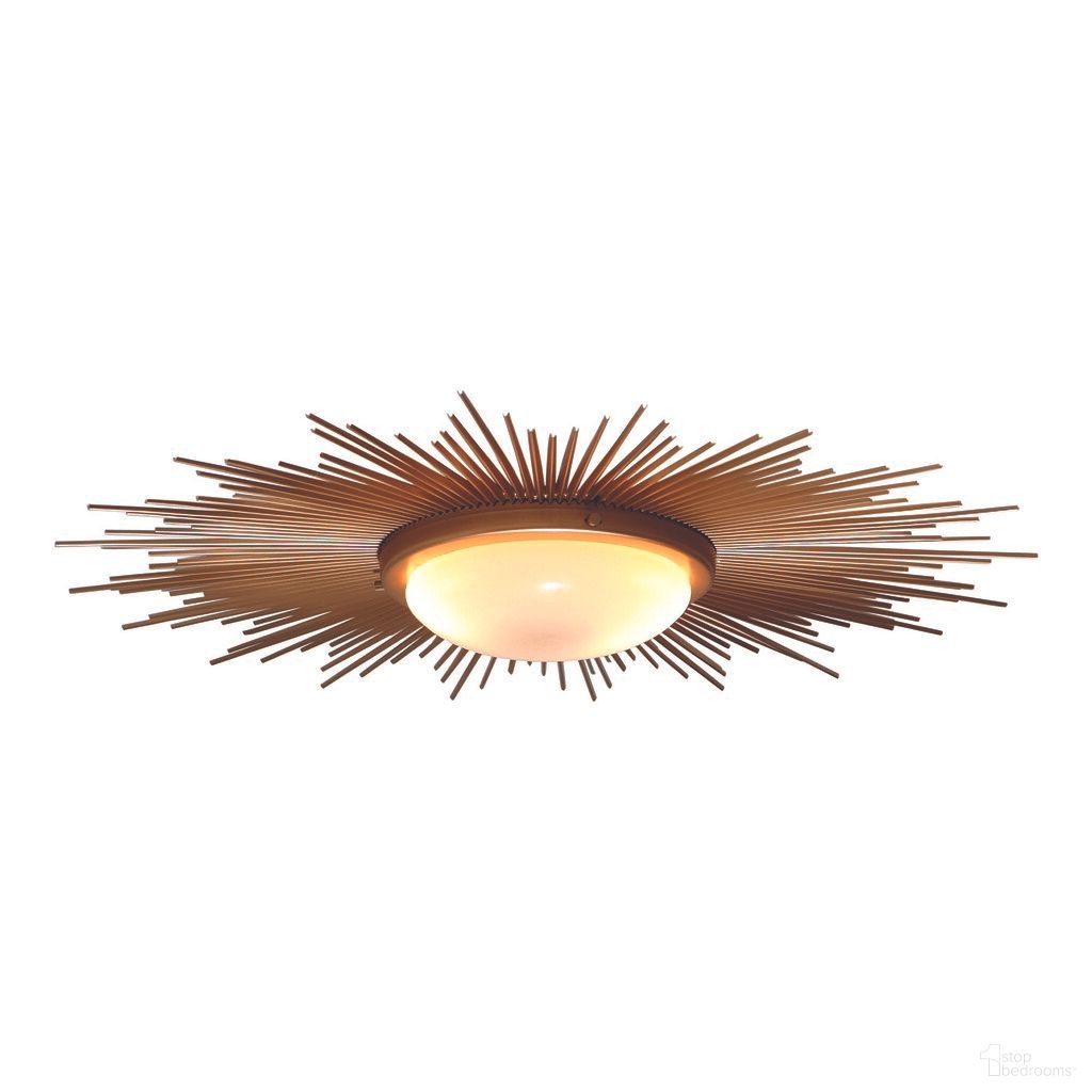 Sunburst Light Fixture In Gold
