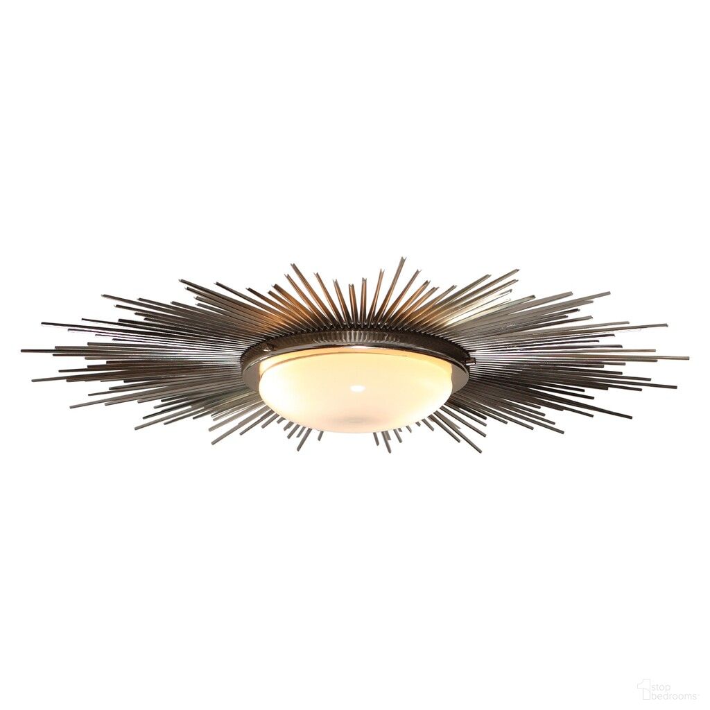 Sunburst Light Fixture In Nickel
