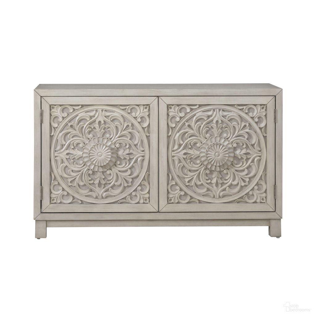 The appearance of Sundance 2 Door Accent Cabinet designed by Liberty in the modern / contemporary interior design. This antique linen piece of furniture  was selected by 1StopBedrooms from Sundance Collection to add a touch of cosiness and style into your home. Sku: 2057W-AC4629. Material: Rubberwood.