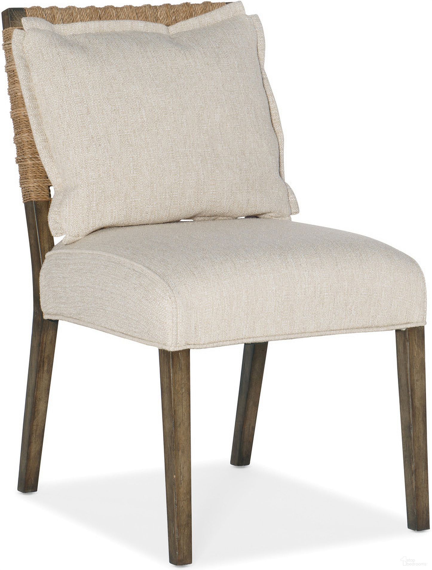 The appearance of Sundance Woven Back Side Chair set of 2 designed by Hooker in the transitional interior design. This beige piece of furniture  was selected by 1StopBedrooms from Sundance Collection to add a touch of cosiness and style into your home. Sku: 6015-75311-89. Material: Fabric. Chair Type: Side Chair.