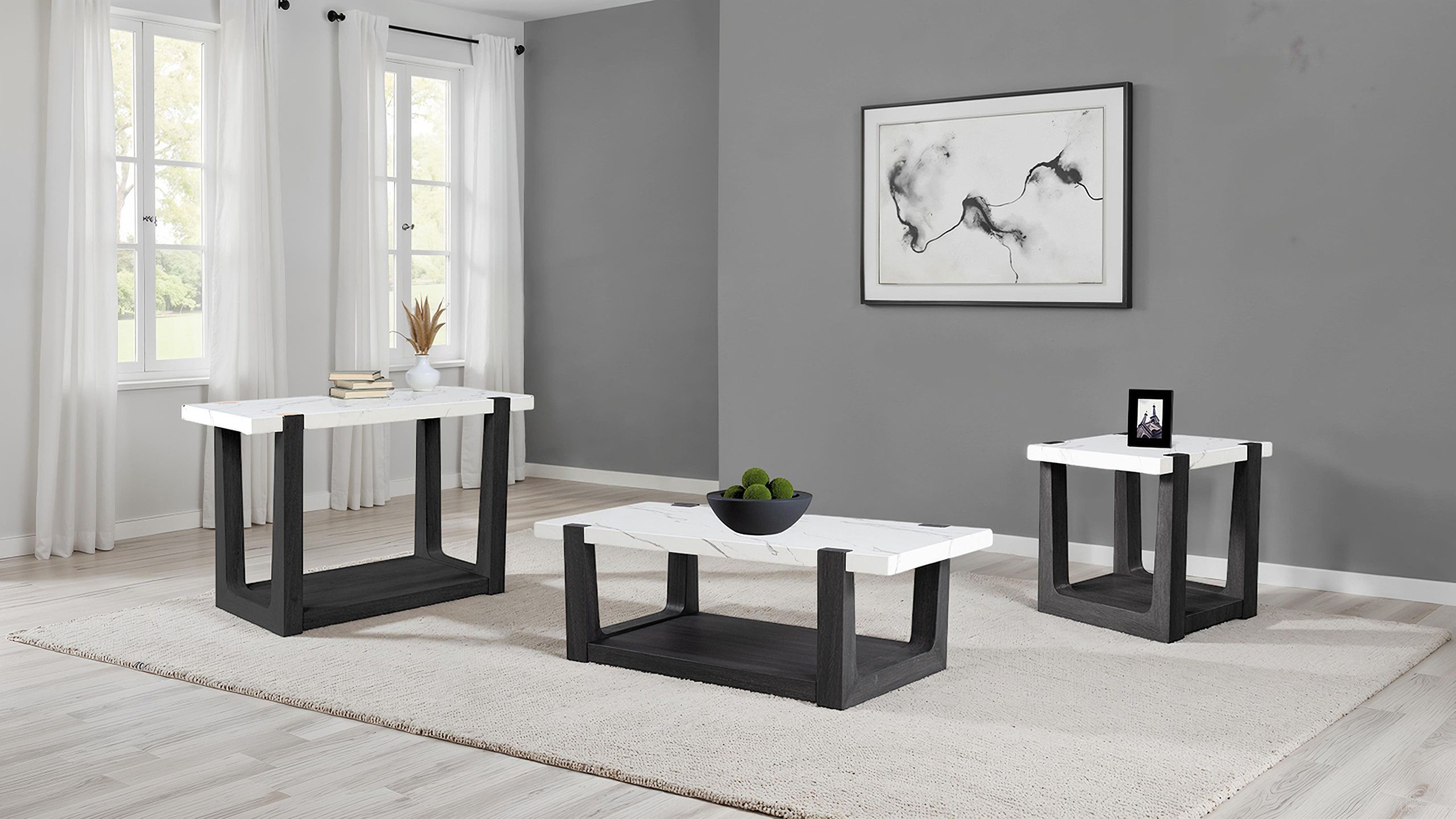 The appearance of Sundbry Occasional Table Set In White and Black designed by Furniture of America in the modern / contemporary interior design. This white/black piece of furniture  was selected by 1StopBedrooms from Sundbry Collection to add a touch of cosiness and style into your home. Sku: FM44010BK-C;FM44010BK-E. Material: MDF.
