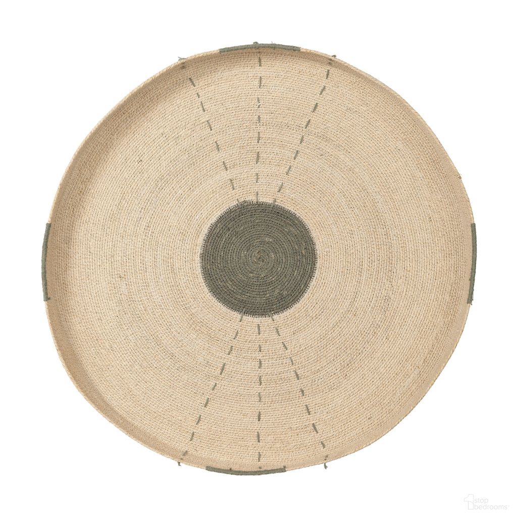 Sundial Seagrass Round Wall Art In Teal
