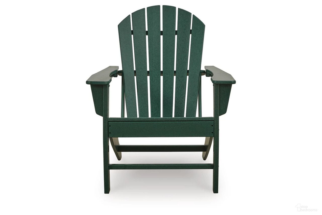 The appearance of Sundown Treasure Adirondack Chair In Green designed by Signature Design by Ashley in the modern / contemporary interior design. This green piece of furniture  was selected by 1StopBedrooms from Sundown Treasure Collection to add a touch of cosiness and style into your home. Sku: NCP007-898.