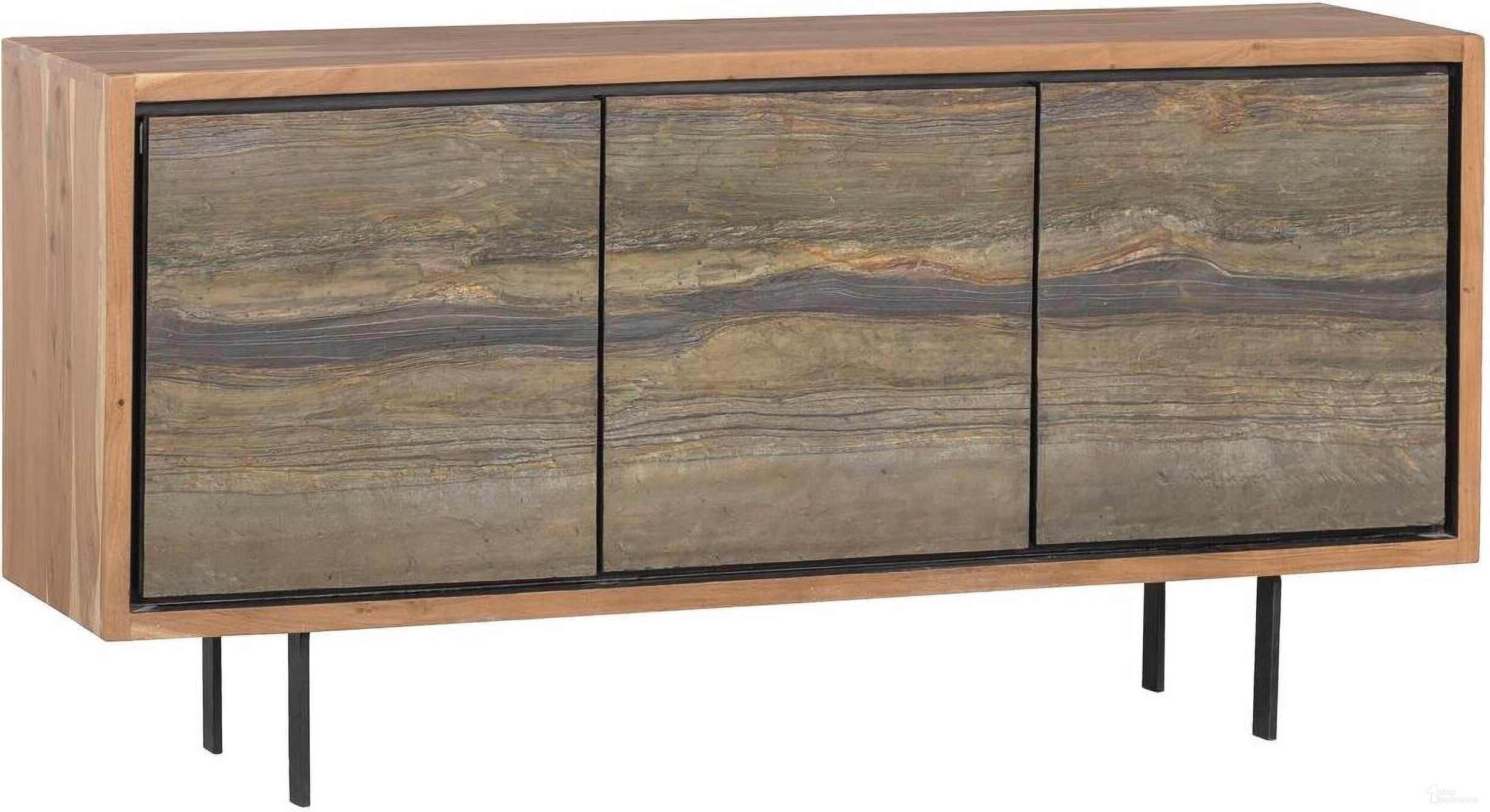 The appearance of Sundries Desert Storm Credenza In Natural Wood designed by Fairfield Chair in the modern / contemporary interior design. This natural wood piece of furniture  was selected by 1StopBedrooms from Sundries Collection to add a touch of cosiness and style into your home. Sku: 8054-MC. Material: Acacia.