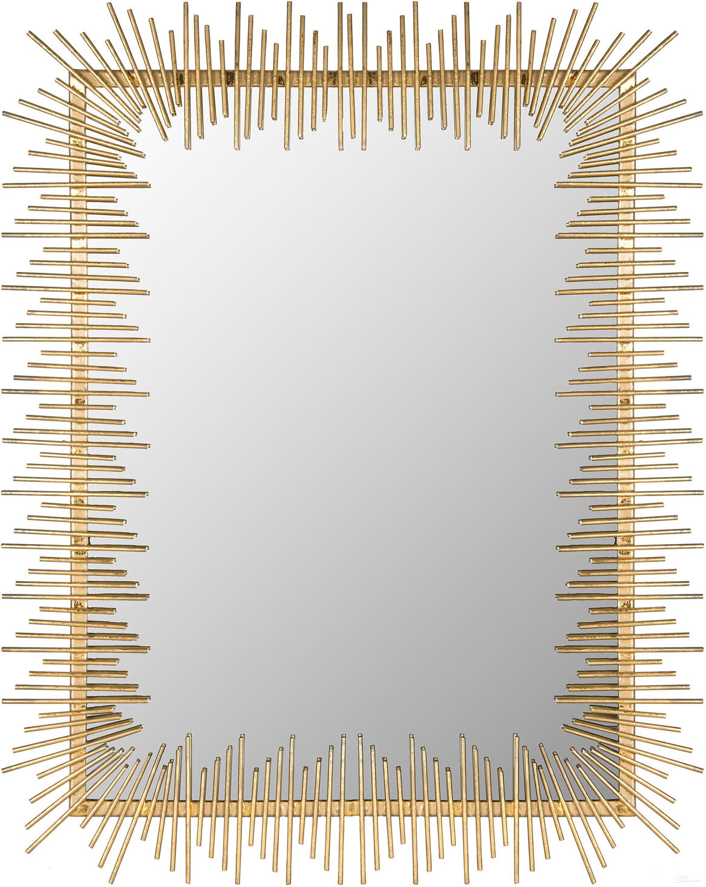 The appearance of Sunray Mirror designed by Safavieh in the modern / contemporary interior design. This antique gold piece of furniture was selected by 1StopBedrooms from Sunray Collection to add a touch of cosiness and style into your home. Sku: MIR4023A. Material: Iron.