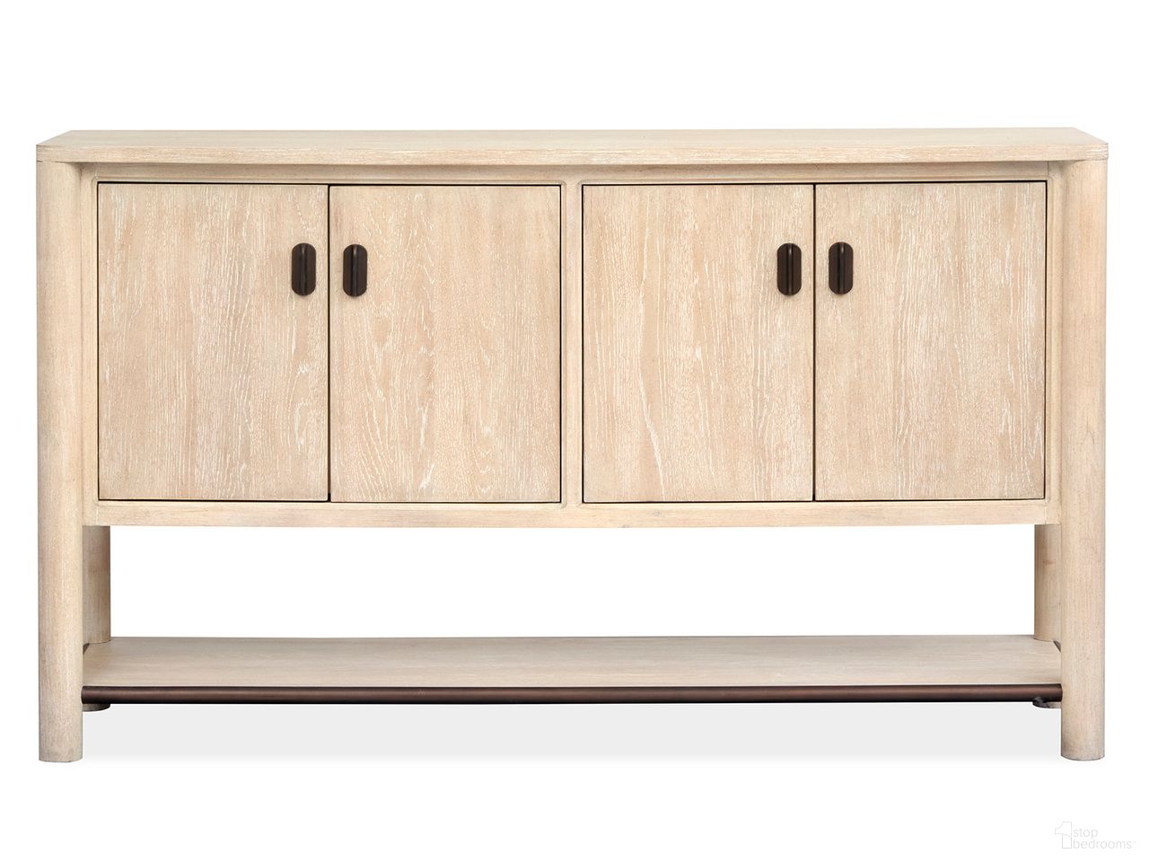 The appearance of Sunset Cove Buffet In Sanibel Brown designed by Salt Life Home in the transitional interior design. This sanibel brown piece of furniture was selected by 1StopBedrooms from Sunset Cove Collection to add a touch of cosiness and style into your home. Sku: D5783-14. Material: Oak Veneer.