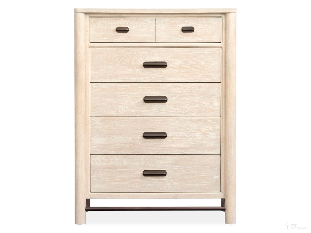 The appearance of Sunset Cove Drawer Chest In Sanibel Brown designed by Salt Life Home in the transitional interior design. This sanibel brown piece of furniture was selected by 1StopBedrooms from Sunset Cove Collection to add a touch of cosiness and style into your home. Sku: B5783-10. Material: Oak Veneer.