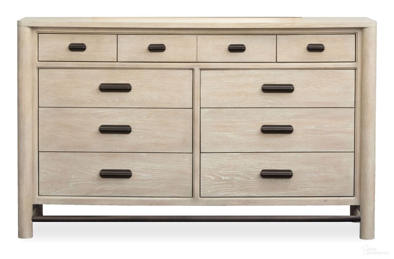The appearance of Sunset Cove Drawer Dresser In Sanibel Brown designed by Salt Life Home in the transitional interior design. This sanibel brown piece of furniture was selected by 1StopBedrooms from Sunset Cove Collection to add a touch of cosiness and style into your home. Sku: B5783-20. Material: Oak Veneer.