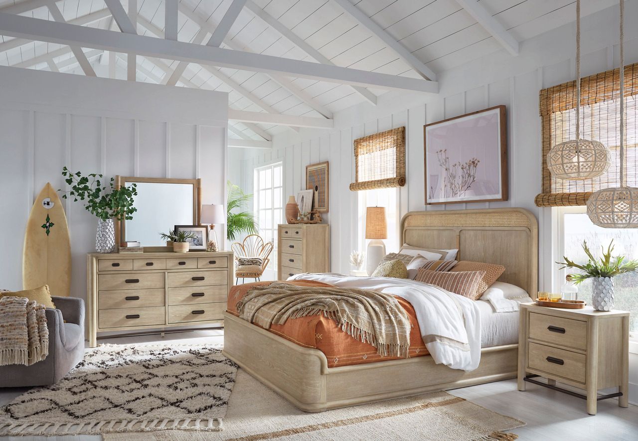 Sunset Cove Panel Bedroom Set In Sanibel Brown