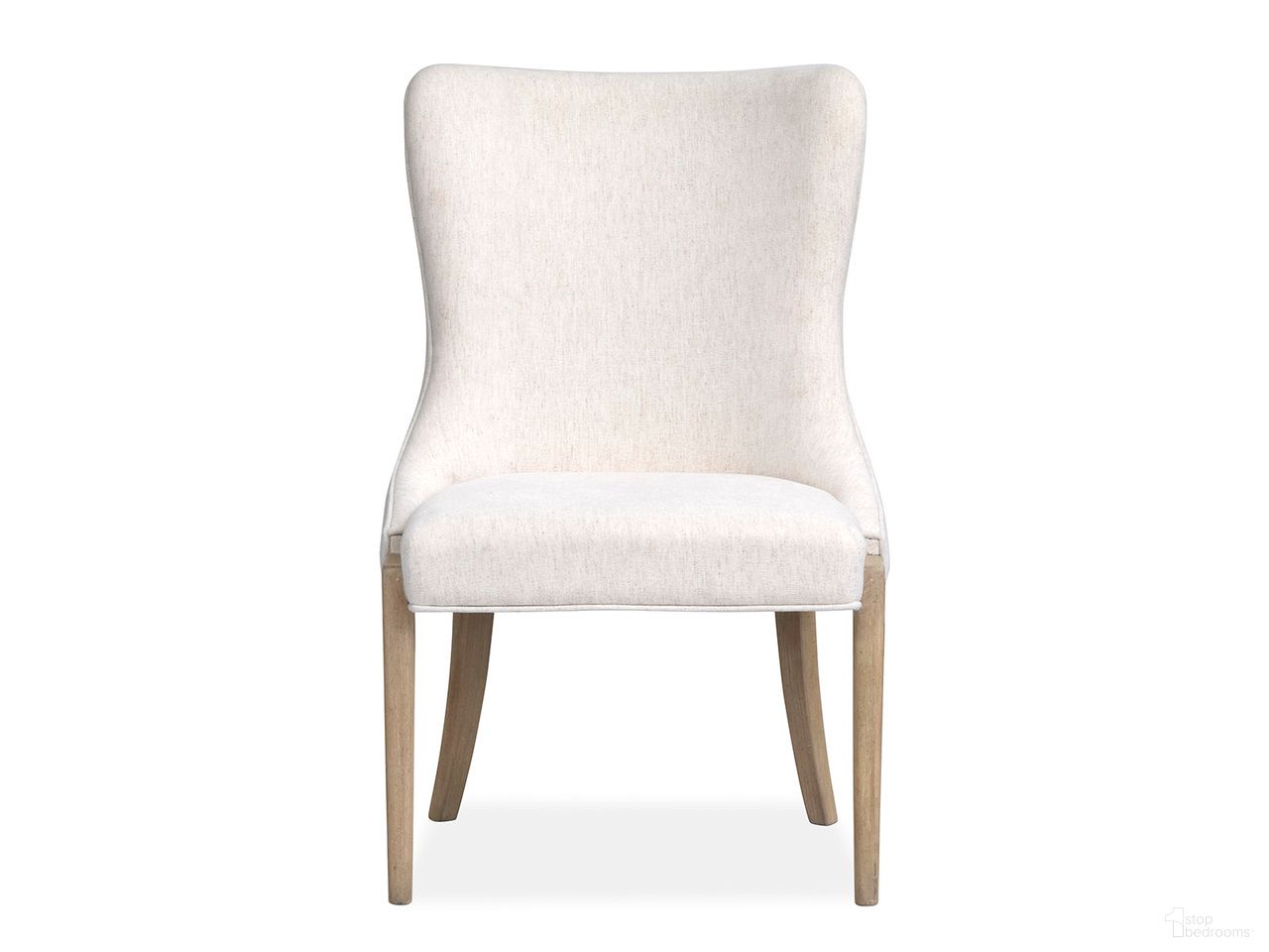 The appearance of Sunset Cove Upholstered Host Chair Set of 2 In Sanibel Brown designed by Salt Life Home in the transitional interior design. This sanibel brown piece of furniture was selected by 1StopBedrooms from Sunset Cove Collection to add a touch of cosiness and style into your home. Sku: D5783-66. Material: Oak Veneer. Chair Type: Side Chair.