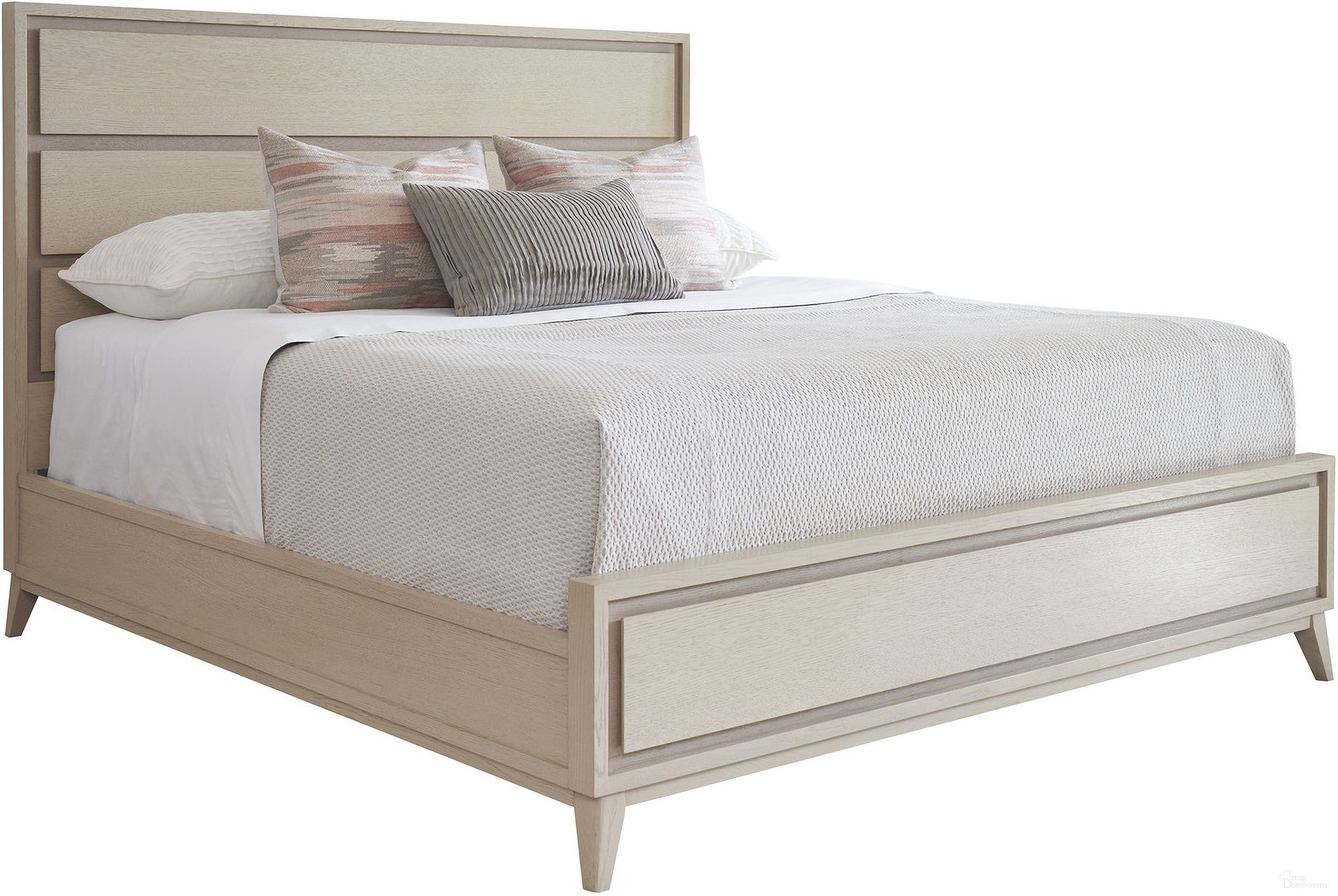The appearance of Sunset Key Ashbourne Queen Panel Bed In Sand Drift designed by Tommy Bahama in the modern / contemporary interior design. This sand drift piece of furniture  was selected by 1StopBedrooms from Sunset Key Collection to add a touch of cosiness and style into your home. Sku: 578-133C. Bed Type: Panel Bed. Material: Wood. Bed Size: Queen.