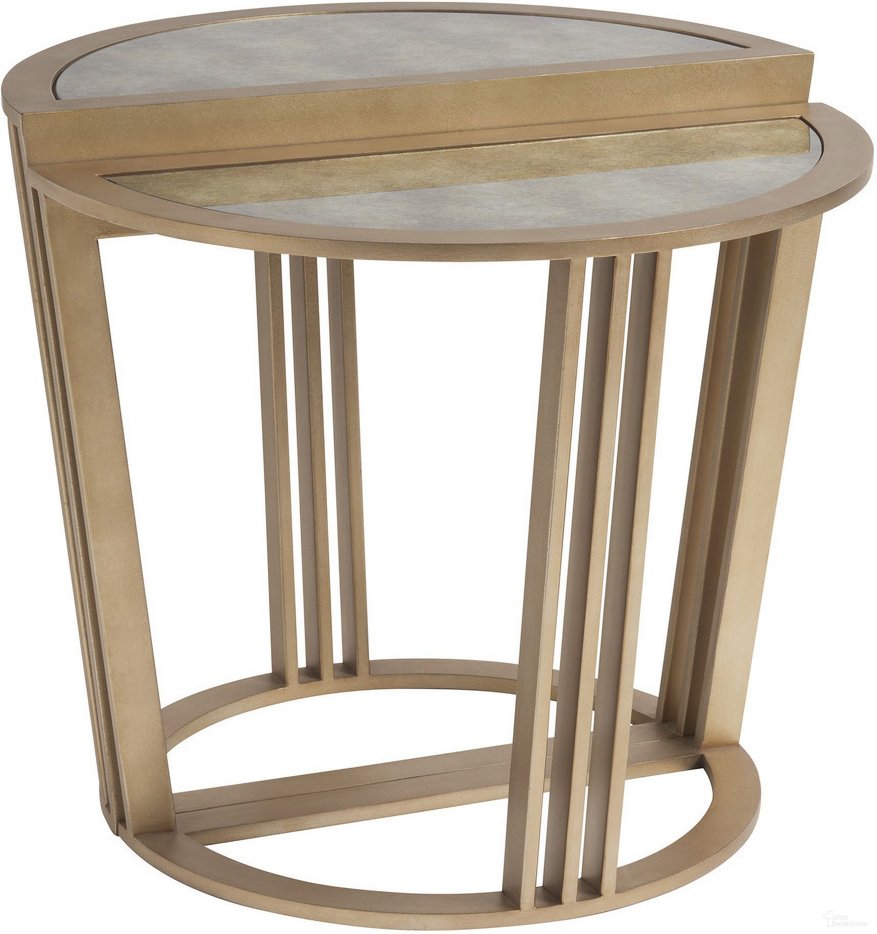 The appearance of Sunset Key Brooke Bunching Accent Tables In Sand Drift designed by Tommy Bahama in the modern / contemporary interior design. This sand drift piece of furniture  was selected by 1StopBedrooms from Sunset Key Collection to add a touch of cosiness and style into your home. Sku: 578-951. Material: Metal.